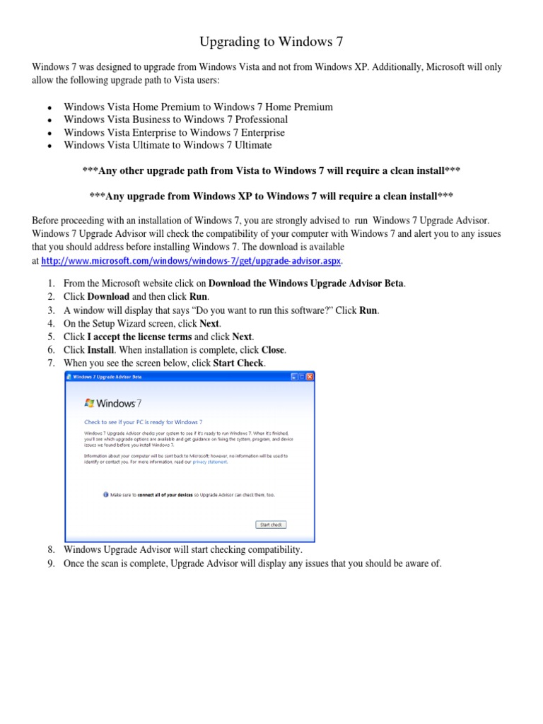 Windows 7 Installation Instructions | PDF | Windows 7 | Windows Vista