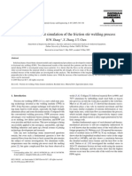 The Finite Element Simulation of the Friction Stir Welding Process