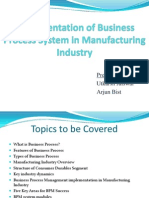 Implementation of Business Process in Manufacturing Industry