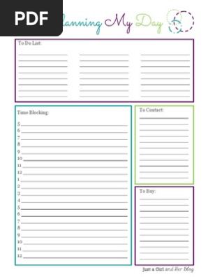 Time Blocking Printable