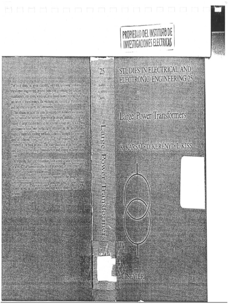 Large Power TransformersKarsai, Kerenyi, Kiss PDF