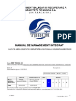 Manual de Management Integrat: S.C. Tratament Balnear Si Recuperare A Capacitatii de Munca S.A