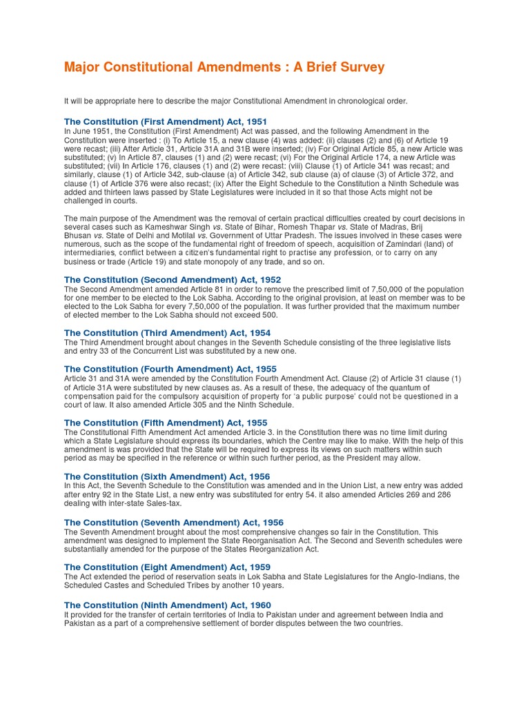 List of constitutional amendments examples and forms