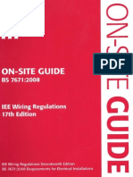On-SITE GUIDE BS 7671 2008 IEE Wiring Regulations 17th Edition