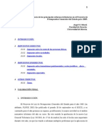 Análisis y Comentario de Las Principales Reformas Tributarias en El Proyecto de Presupuestos Generales Del Estado para 2005