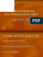 PATHOGENESIS OF BACTERIAL INFECTION