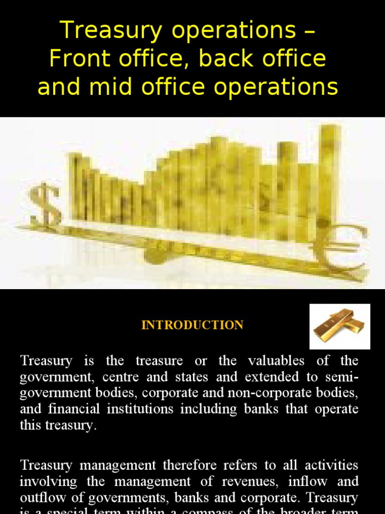 Treasury Operations Overview | PDF | Money | Securities (Finance)
