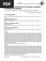 A Falacia Da Democracia Ou Quando a Maioria e Apenas Uma Minoria