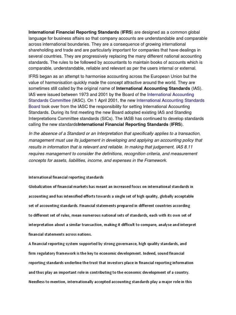 Global IFRS Adoption and Impact | PDF | International Financial ...