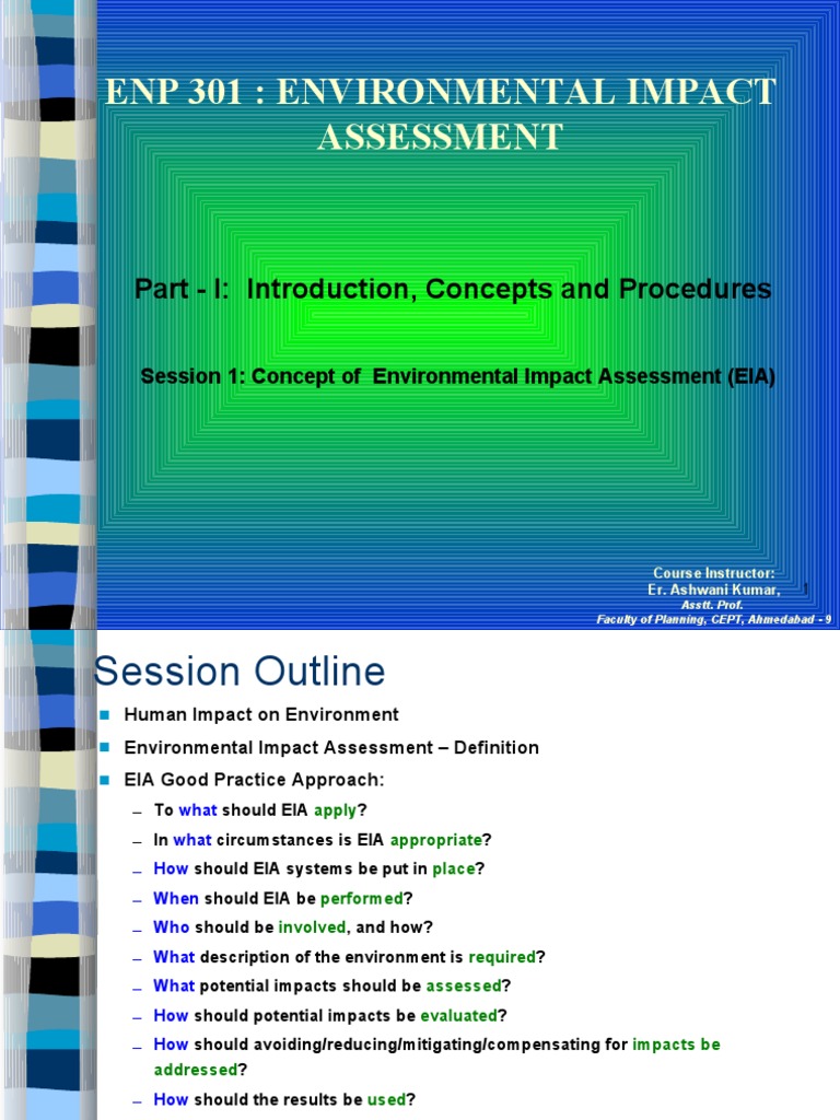 EIA Course Outline and Key Concepts | PDF | Environmental Impact ...