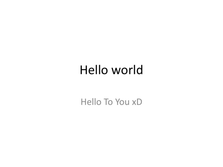 Hello World D | PDF