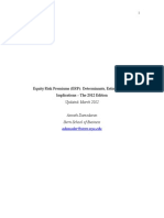 Equity Risk Premiums (ERP) : Determinants, Estimation and Implications - The 2012 Edition