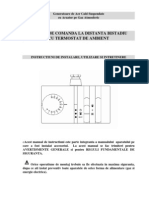 Tablou de Comanda Bistadiu Cu Termostat de Ambianta - Montaj, Utilizare Si Service