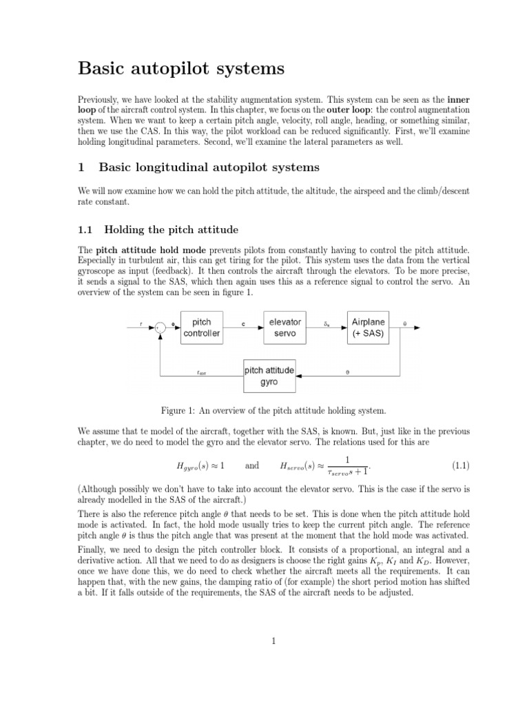 Basic Autopilot Systems PDF