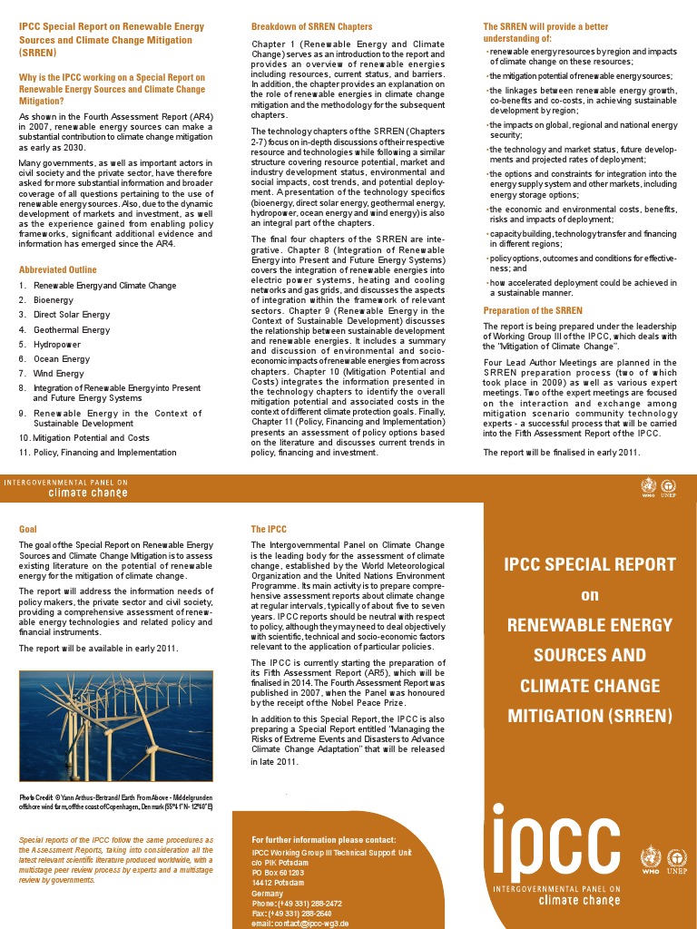 Ipcc Special Report On Renewable Energy | PDF | Climate Change ...