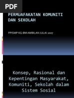 Permuafakatan Komuniti Dan Sekolah