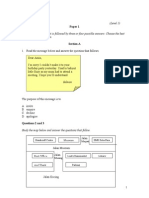 Graded Test 1 Paper 1 Summary