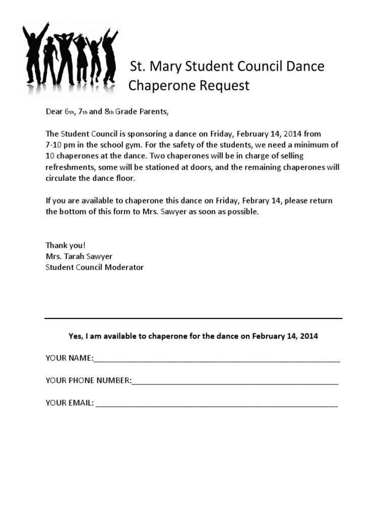 Dance Chaperone Form | PDF | Language Arts & Discipline | Art
