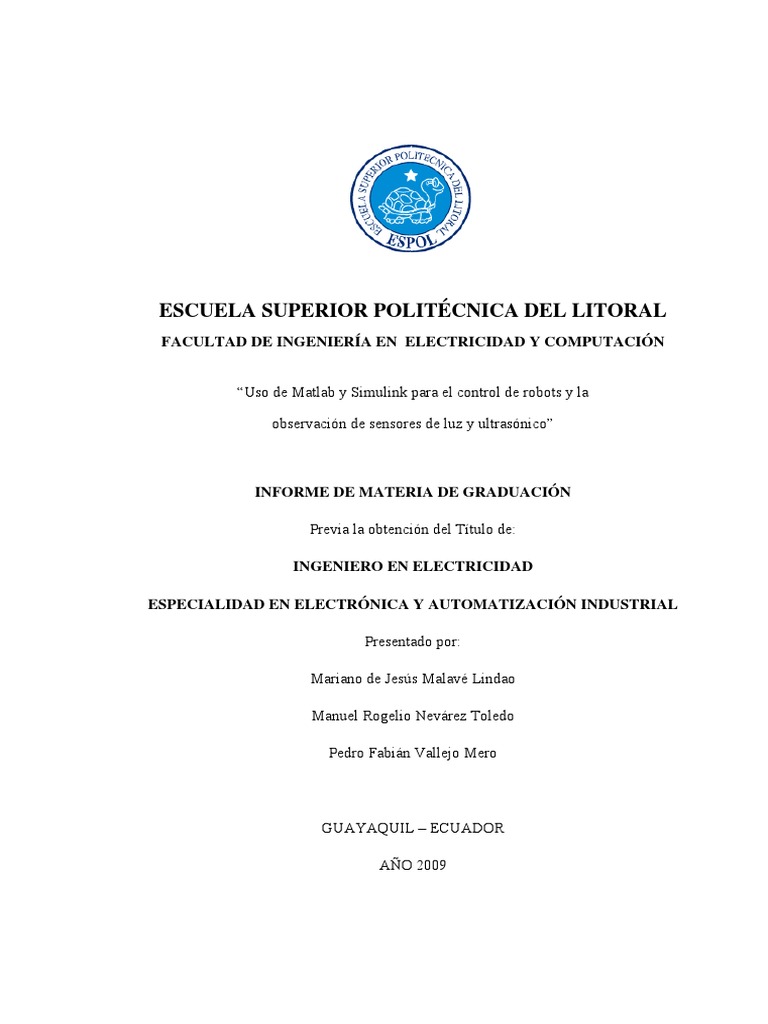 Uso de Matlab y Simulink para El Control de Robots | PDF | Informática