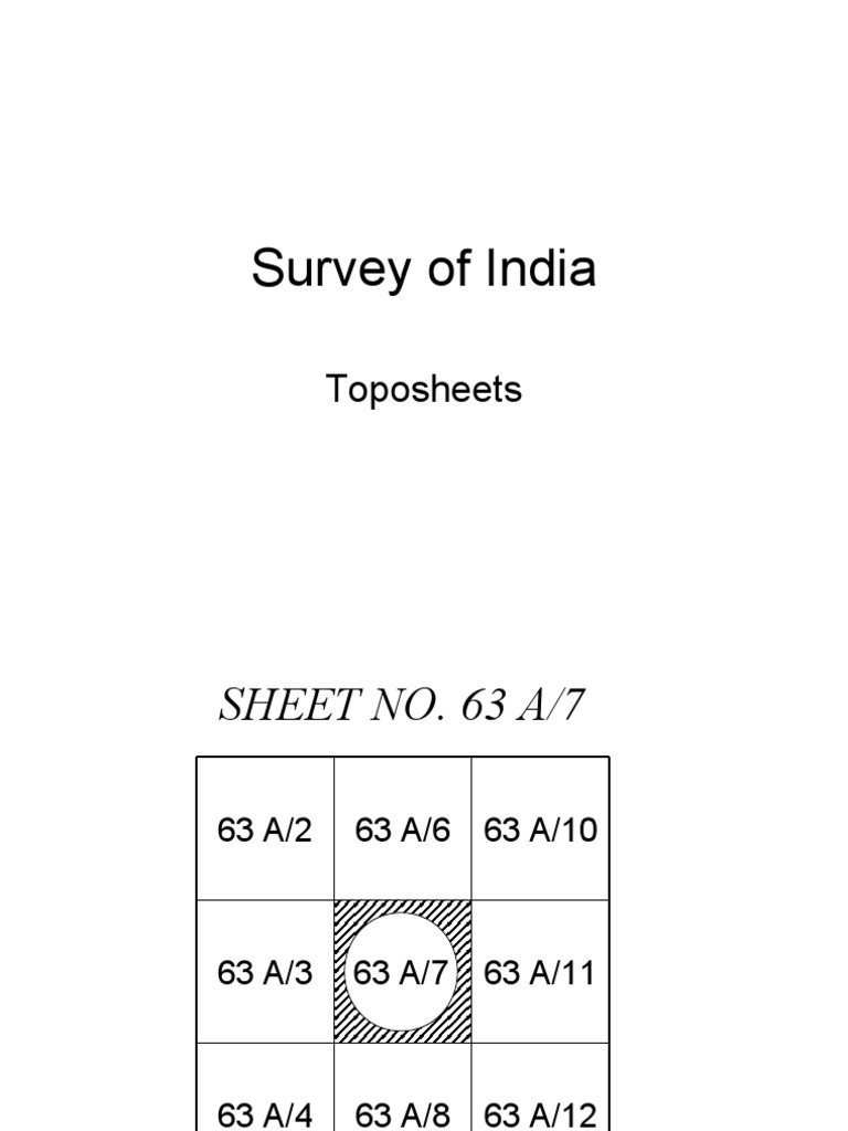 Survey of India Toposheet Index Guide | PDF | Geographic Data And ...