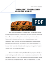 Robert Scott's Essay About The Factors Affecting Temperature