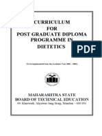 PG Diploma in Dietetics - Msbte