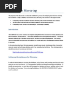 Sq l Server Mirroring