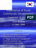 Experience of Rural Community Development