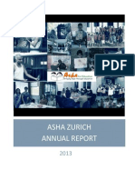 Annual Report of Asha Zurich for 2013