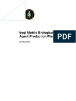 Iraqi Mobile Biological Warfare Agent Production Plants