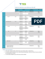 Schedule February March