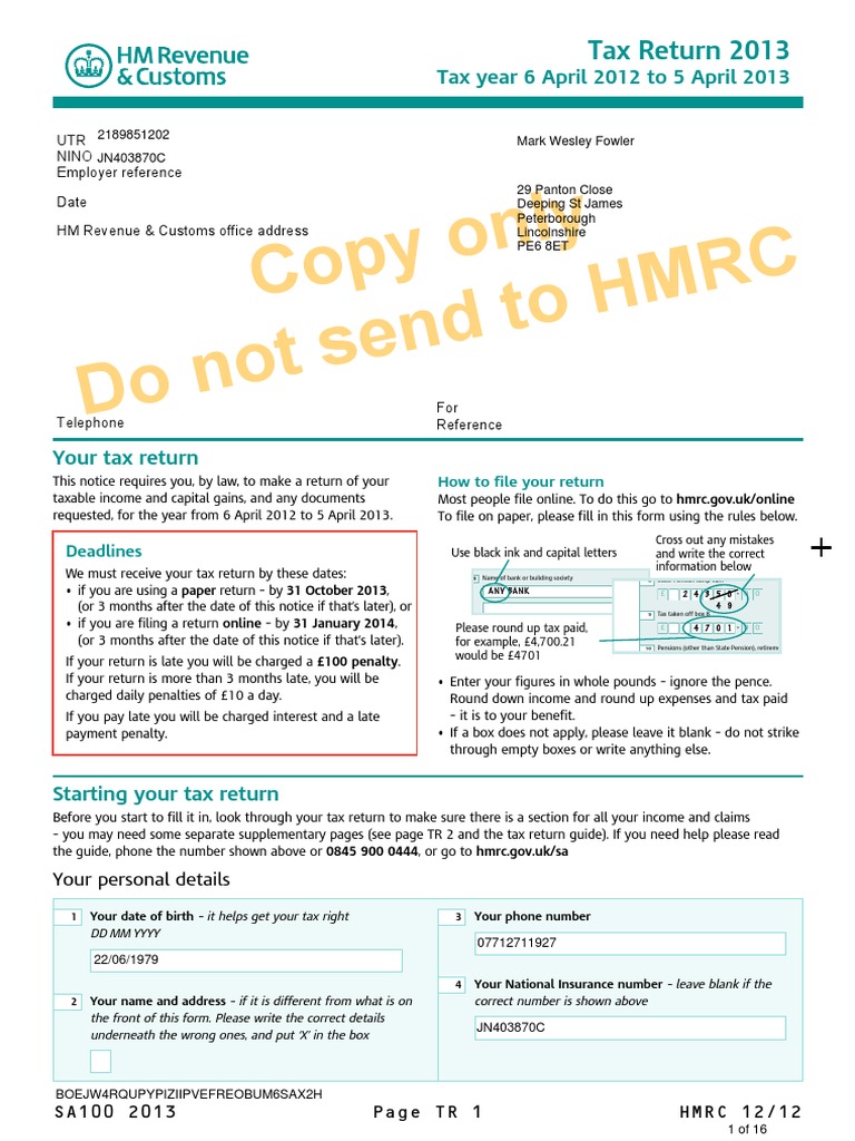 View Tax Return PDF | PDF | Pension | Tax Deduction