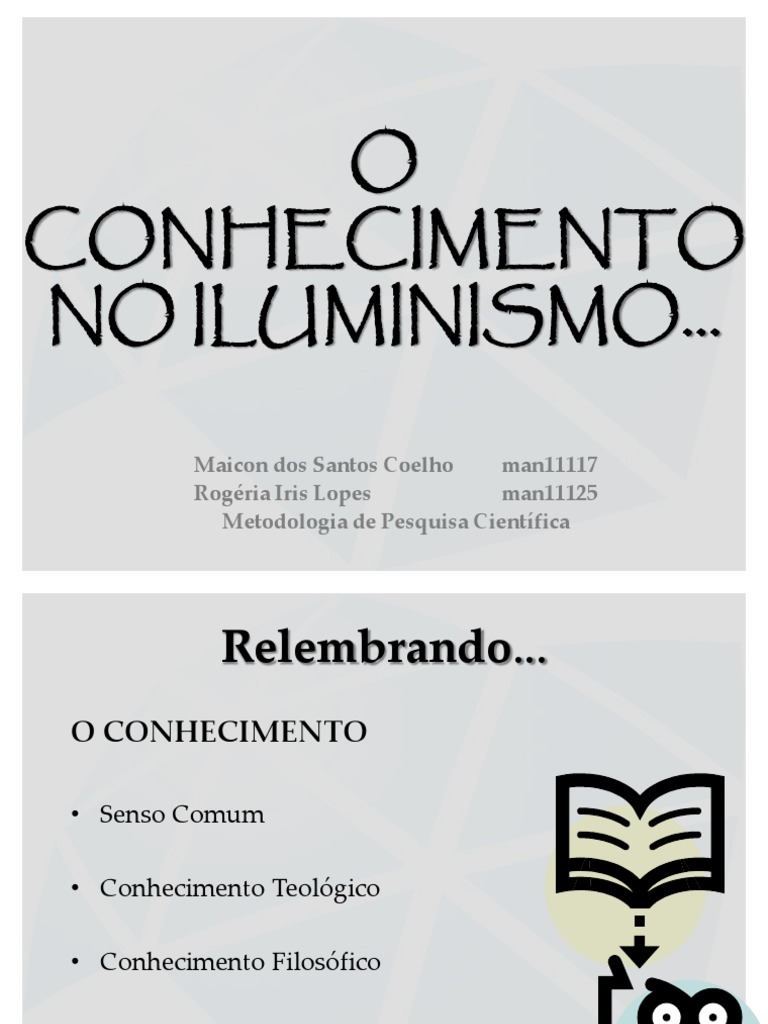 Conhecimento e Filósofos do Iluminismo | PDF | Iluminismo | David Hume