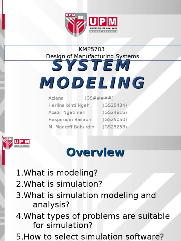 System Modeling PDF Simulation System