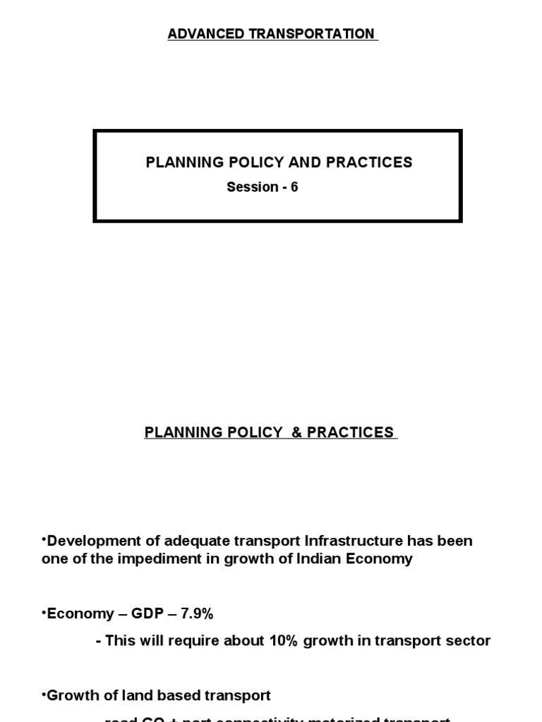 Advanced Transportation Planning Insights | PDF | Rail Transport ...