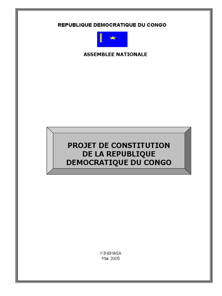 Constitution RDC | PDF | État | Droit statutaire