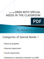 Children With Special Needs in The Classroom