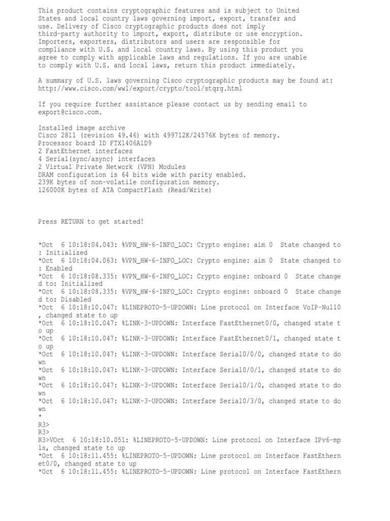Router Config | PDF