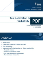 Test Automation For High Productivity