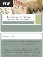 A Suficiência, preservação e tradução das Escrituras
