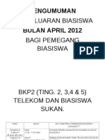 Pengumuman Biasiswa Apr 2011