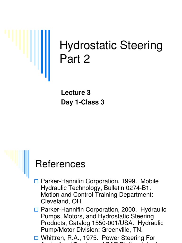 Hydrostatic Steering System Overview | PDF | Valve | Pump