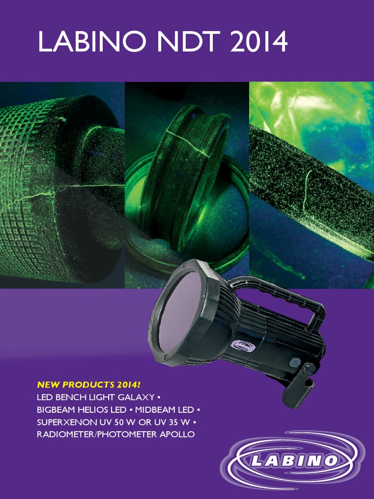 Labino 2014 NDT Product Launches | PDF | Ultraviolet | Light Emitting Diode