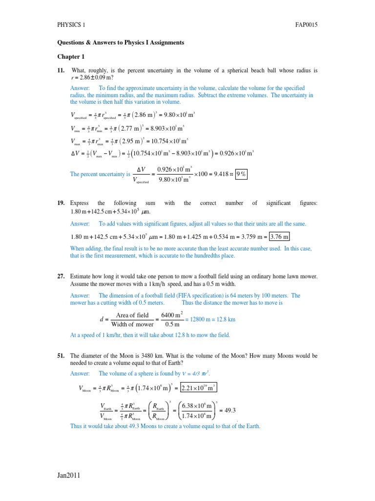 Physics I Assignment Solutions | PDF | Collision | Balloon