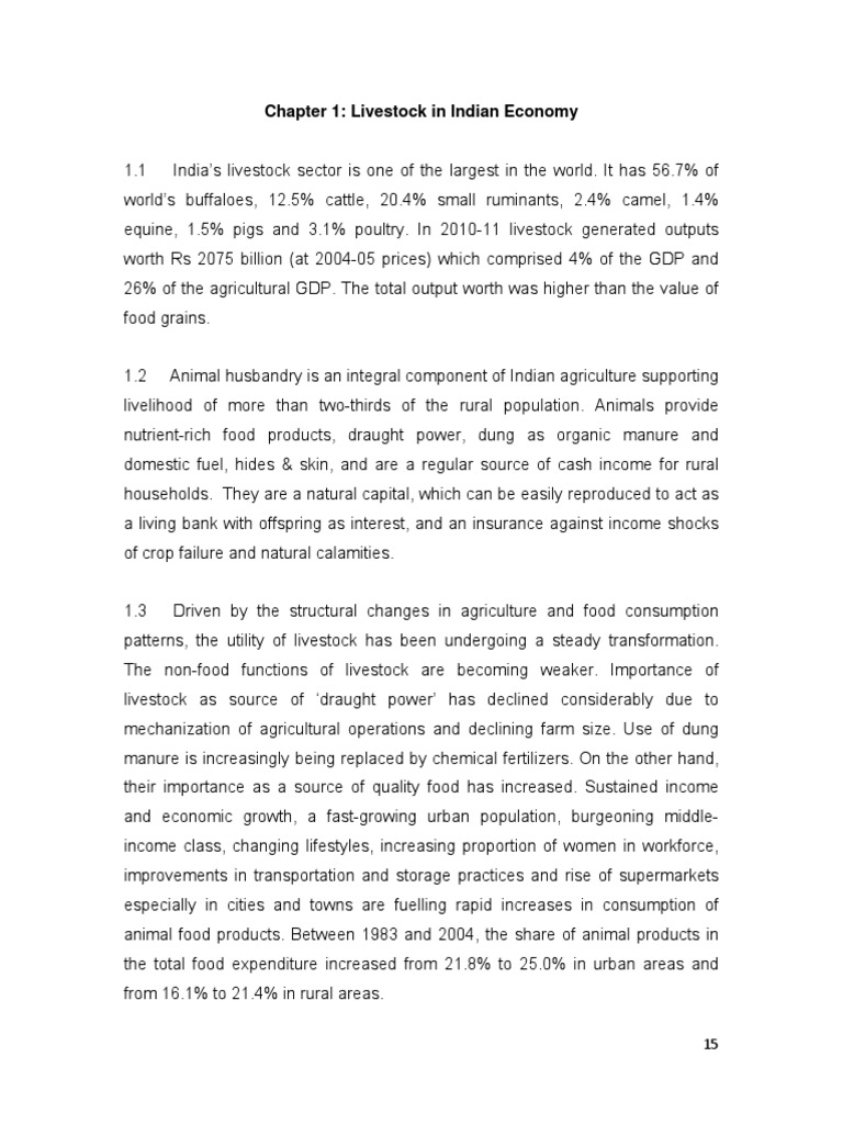 Livestock's Role in India's Economy | PDF | Livestock | Economy Of India