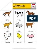 Bingo de Animales Domesticos 2 Cartones 3x3