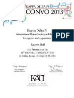 KDP Presenter Certificate