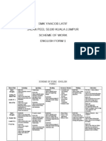 Scheme of Work - English Form 1