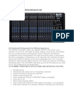 24-Channel Mixer with Effects and USB Interface