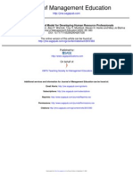 A Competency Based Model for Developing Hrd Professionals